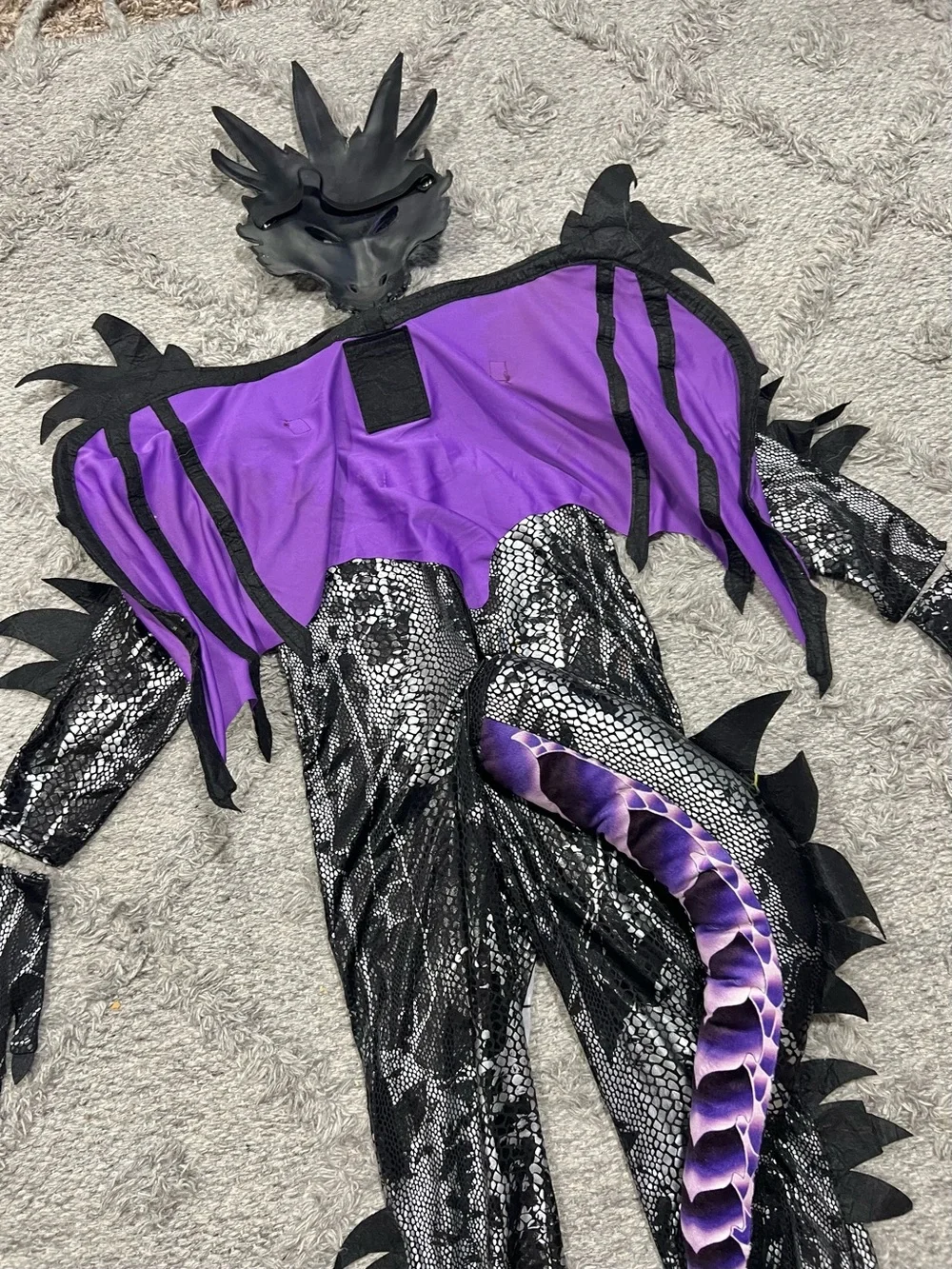 Spooktacular Creations Purple Dragon Costume Kids Size SM 5-7YRS Complete 5-PC